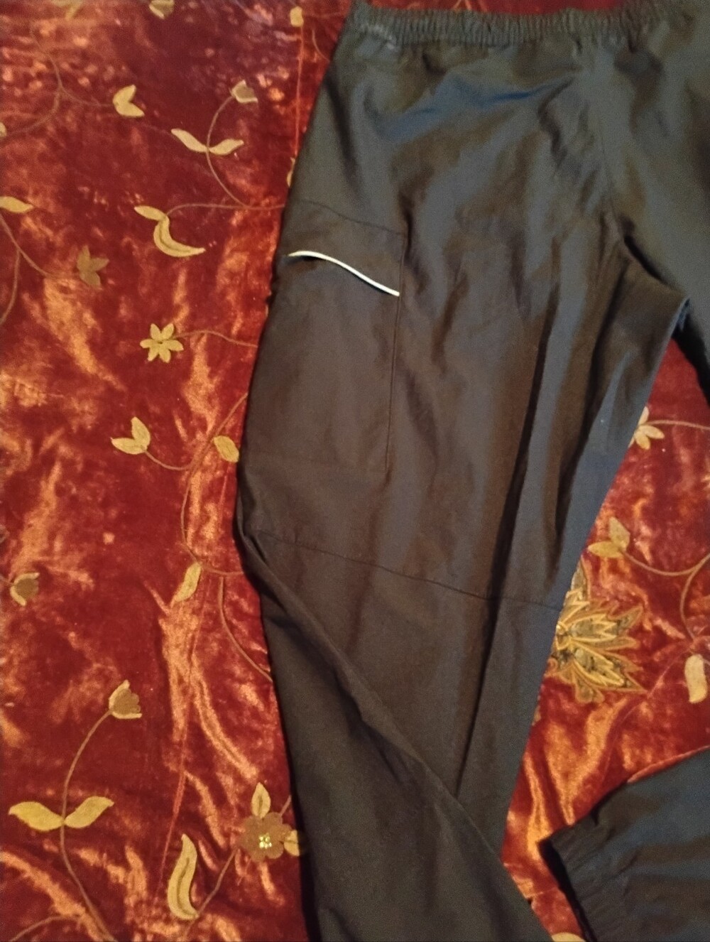Quiksilver Men’s Black Track Pants - Size Large/Grand - NWOT Reflective Details - Picture 4 of 11